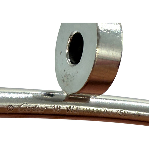 Cartier Juste un Clou Bracelet Classic Model 18k White Gold Size 18 Box Papers - Picture 12 of 16